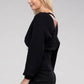 Viscose Cross Wrap Pullover Sweater - Leur Beau Monde Boutique