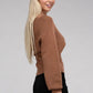 Viscose Cross Wrap Pullover Sweater - Leur Beau Monde Boutique