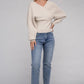 Viscose Cross Wrap Pullover Sweater - Leur Beau Monde Boutique