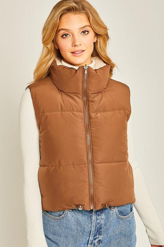 Woven Solid Reversible Vest - Leur Beau Monde Boutique