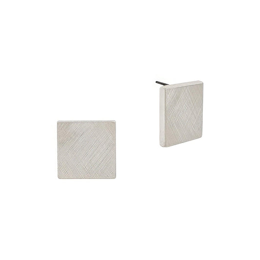 15mm Square Shaped Metal Post Earring - Leur Beau Monde Boutique