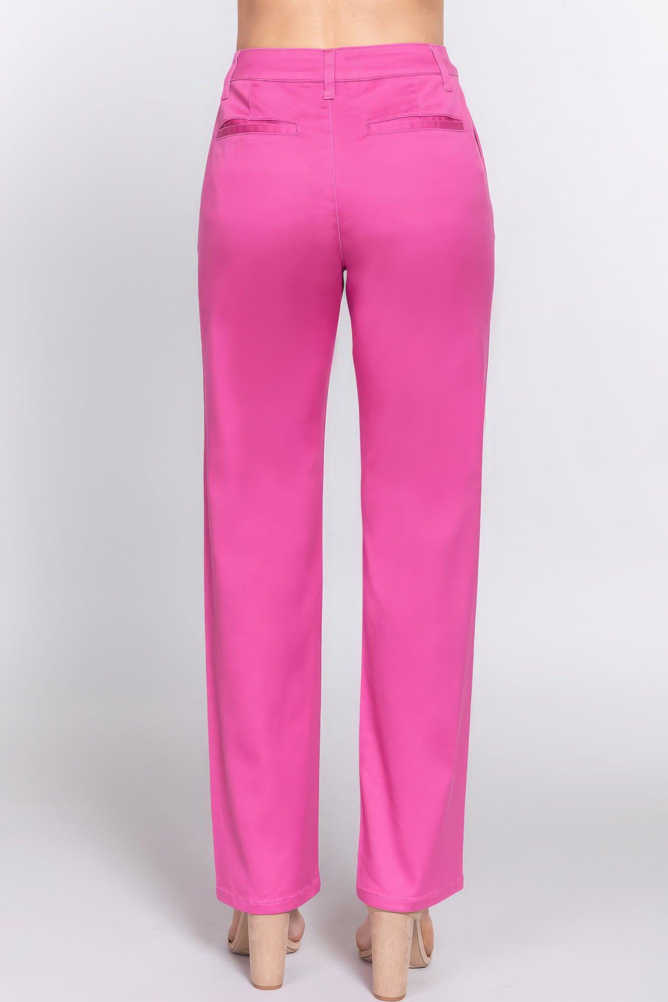 Straight Fit Twill Long Pants - Leur Beau Monde Boutique