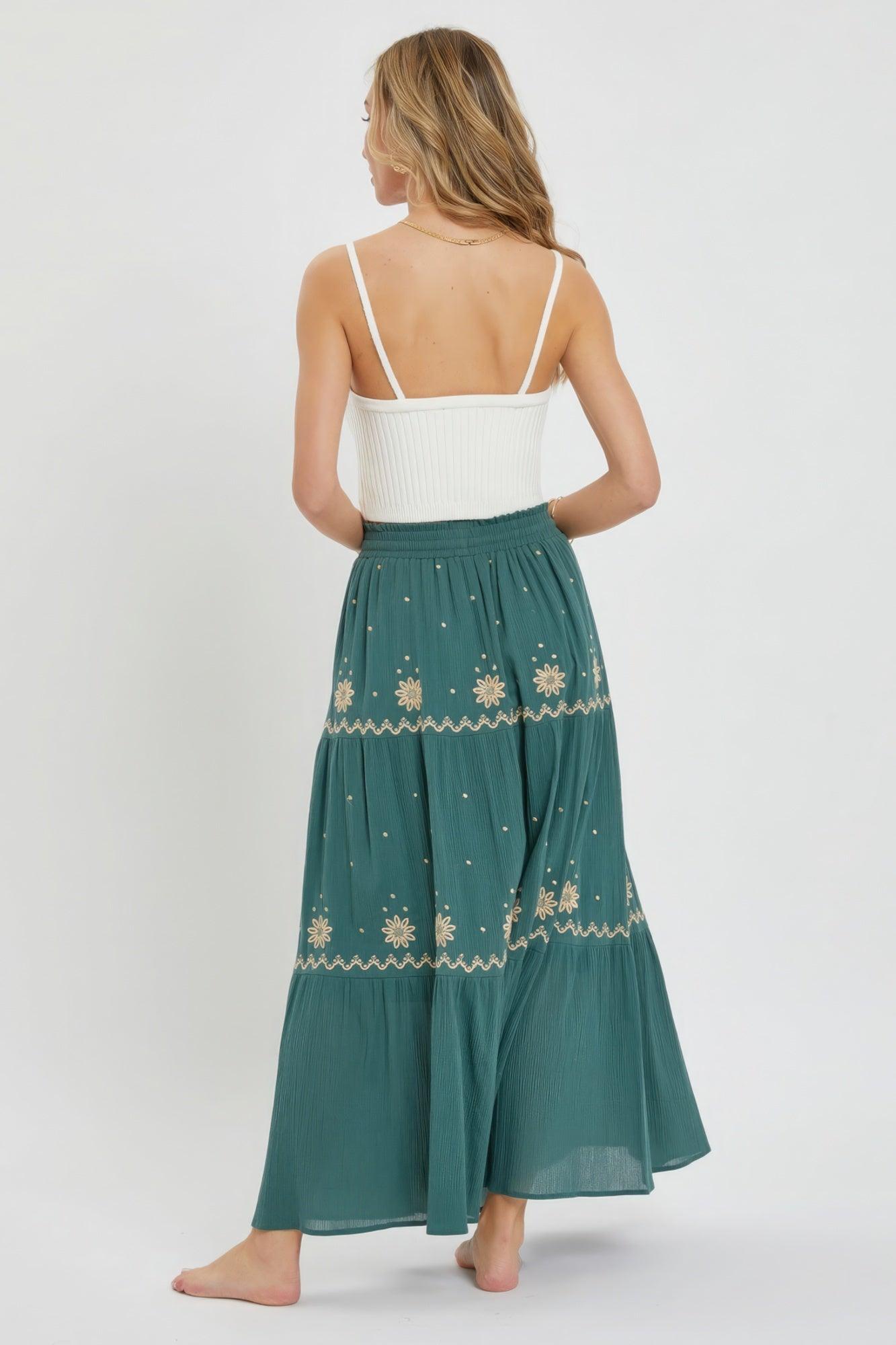 Embroidery Maxi Skirts - Leur Beau Monde Boutique