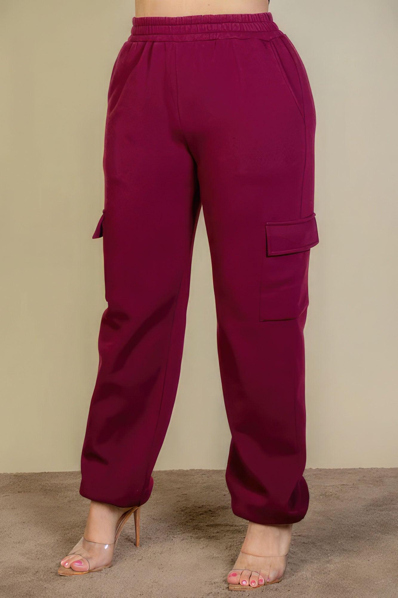 Plus Size Side Pocket Drawstring Waist Sweatpants - Leur Beau Monde Boutique