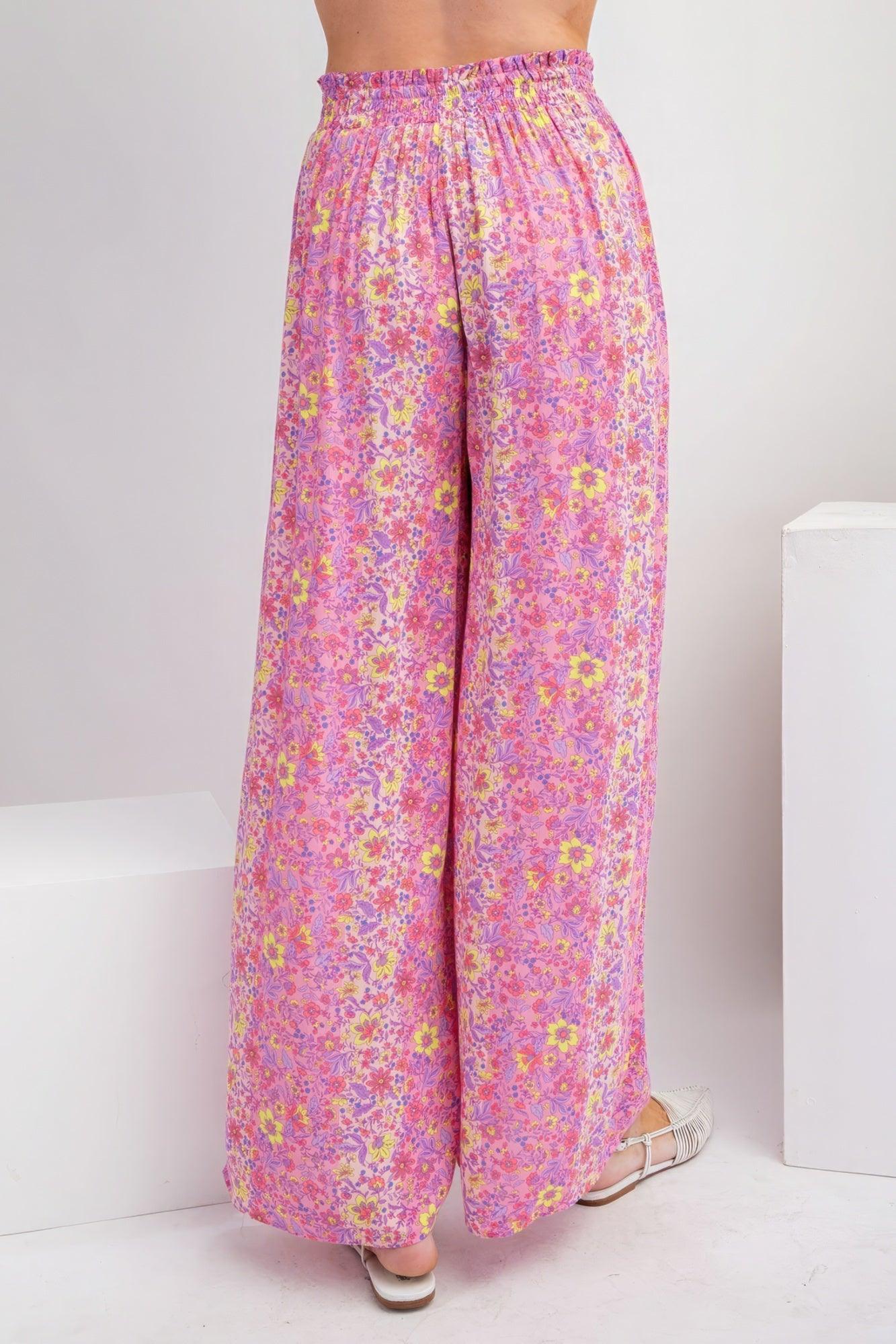 Floral Print Gauze Palazzo Pants - Leur Beau Monde Boutique