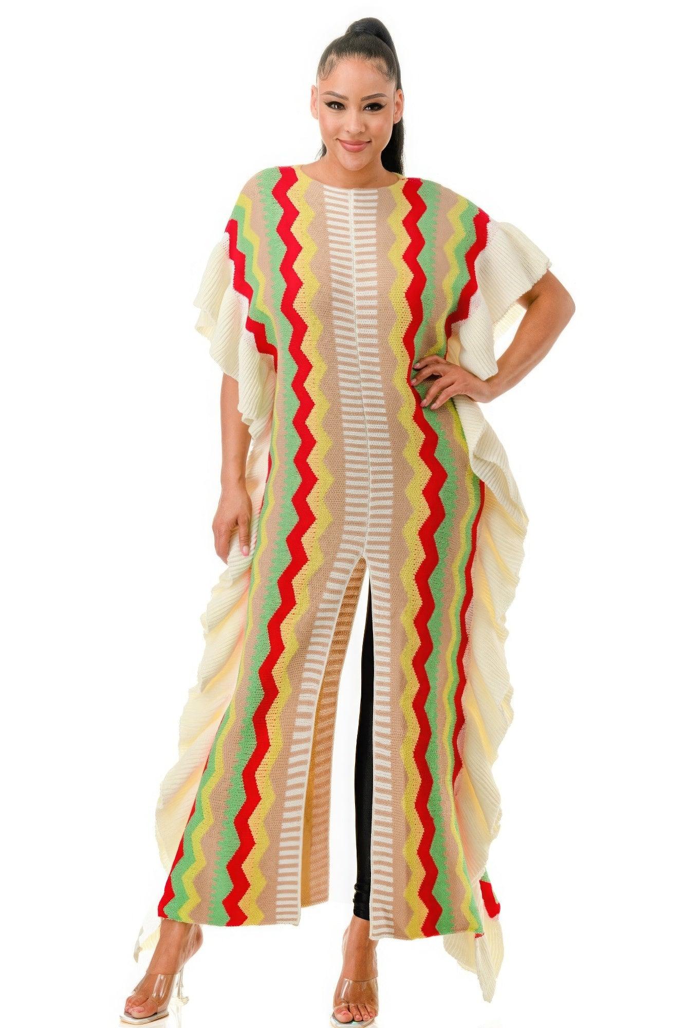 Thick Knit Tribal Dress - Leur Beau Monde Boutique