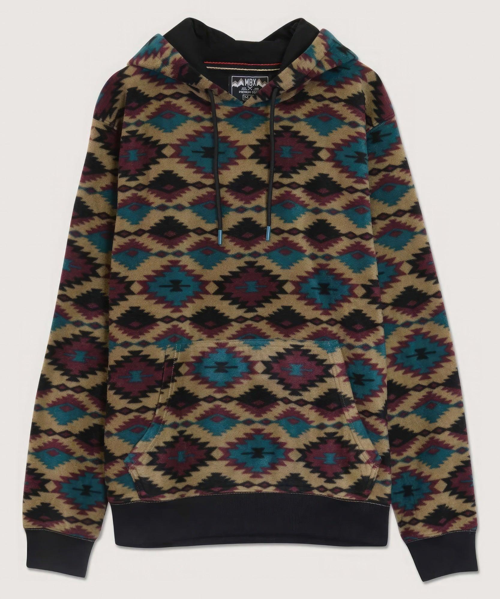 Aztec Diamond Print Hoodie - Leur Beau Monde Boutique