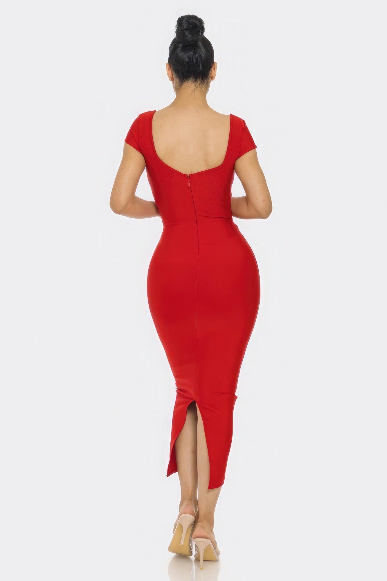 Bandage Midi Dress - Leur Beau Monde Boutique