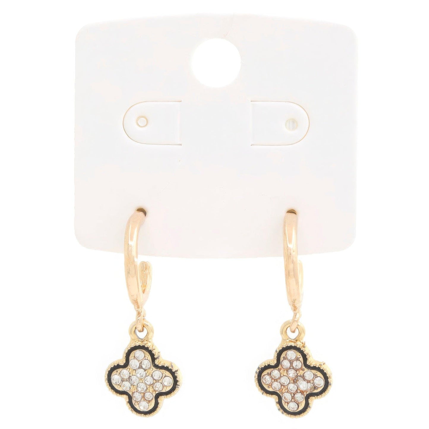 Clover Charm Open Hoop Earring - Leur Beau Monde Boutique