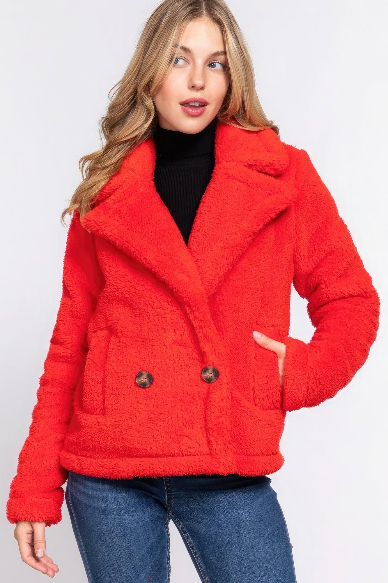 Faux Fur Sherpa Jacket - Leur Beau Monde Boutique