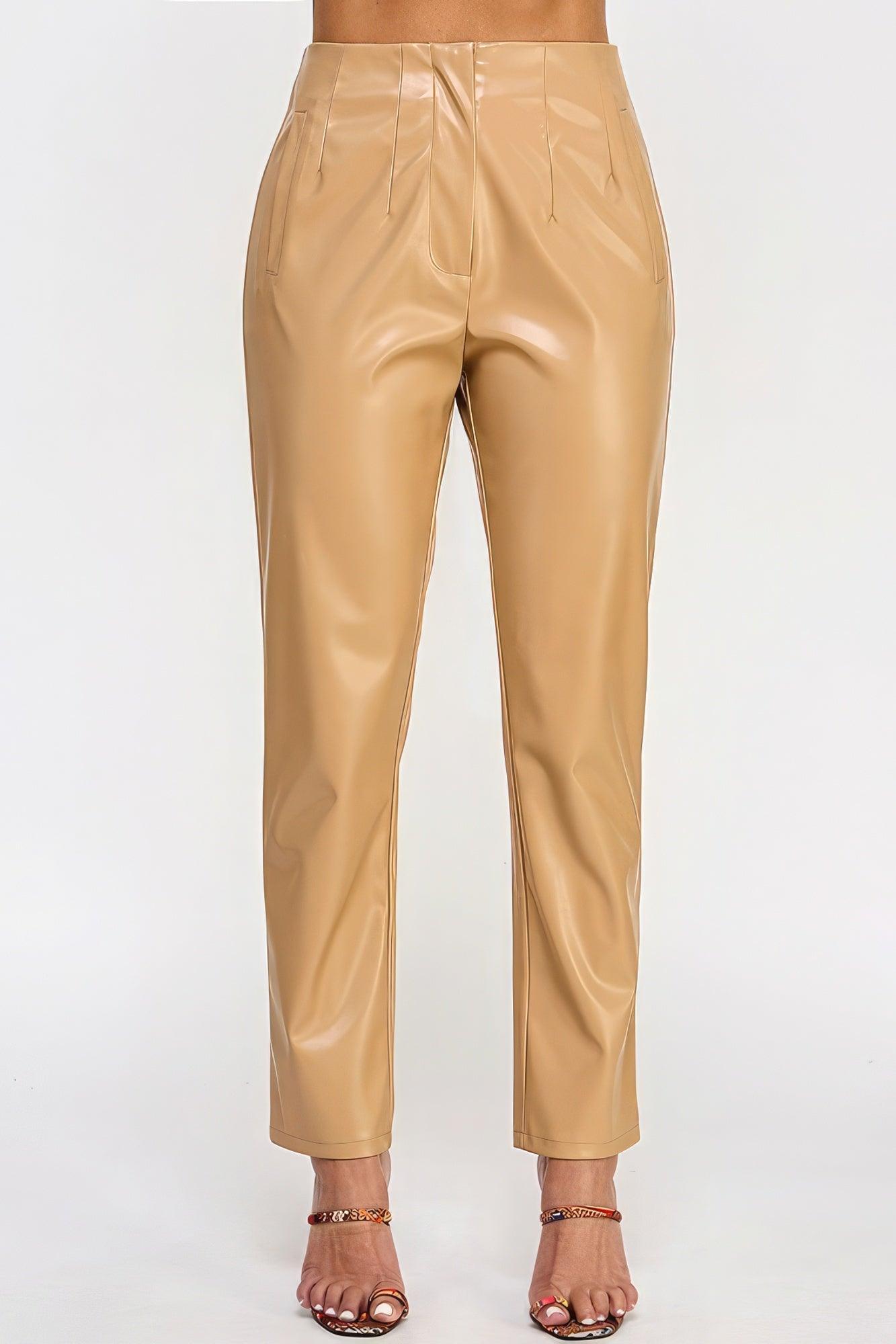 Faux Leather Pants - Leur Beau Monde Boutique