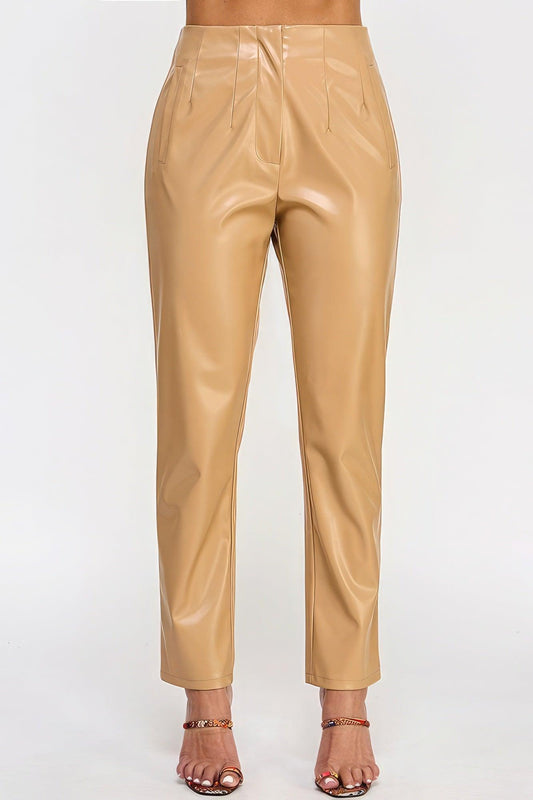 Faux Leather Pants - Leur Beau Monde Boutique