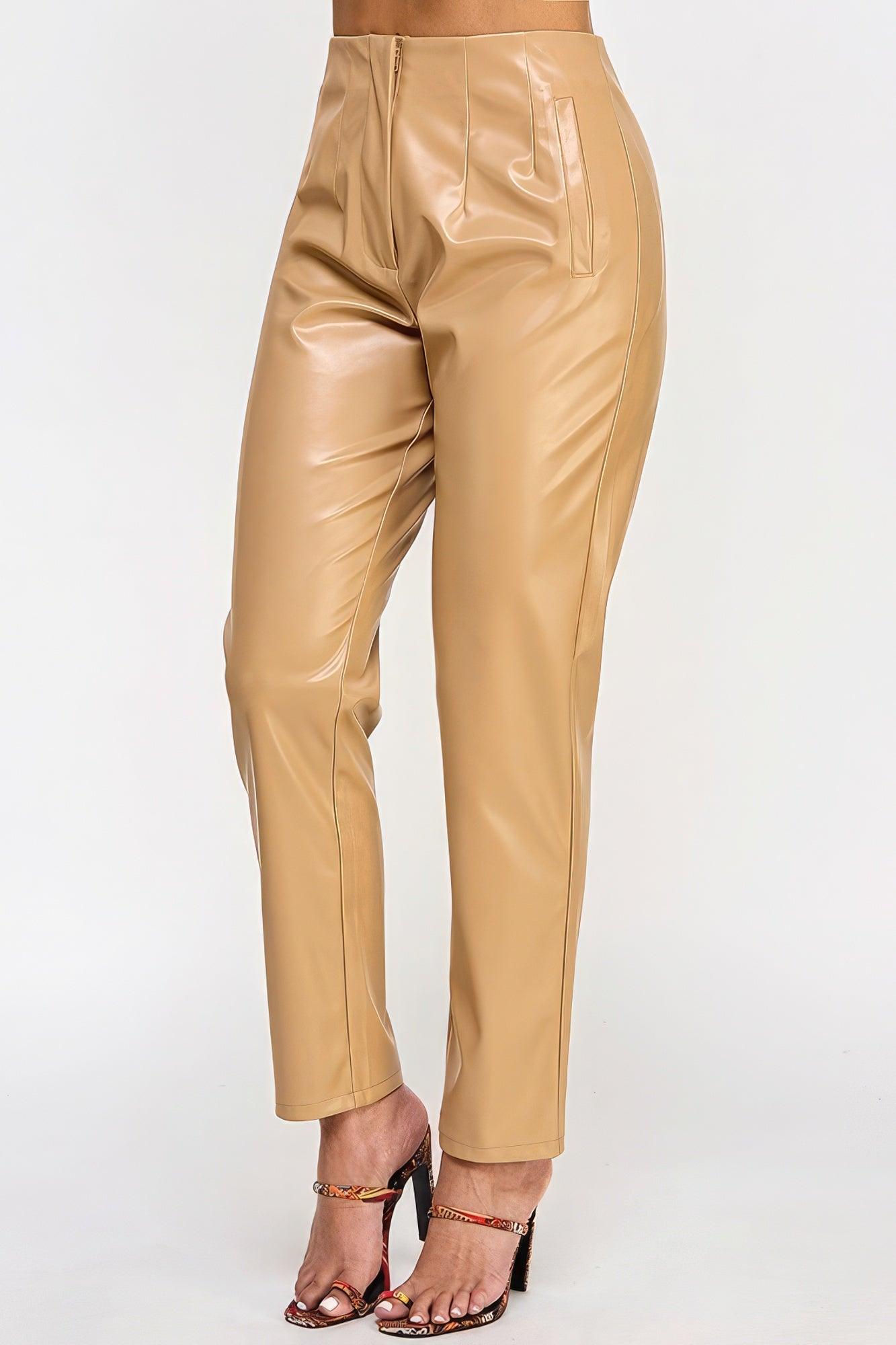 Faux Leather Pants - Leur Beau Monde Boutique