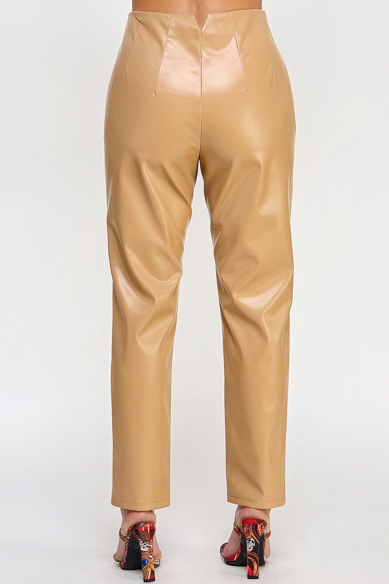 Faux Leather Pants - Leur Beau Monde Boutique