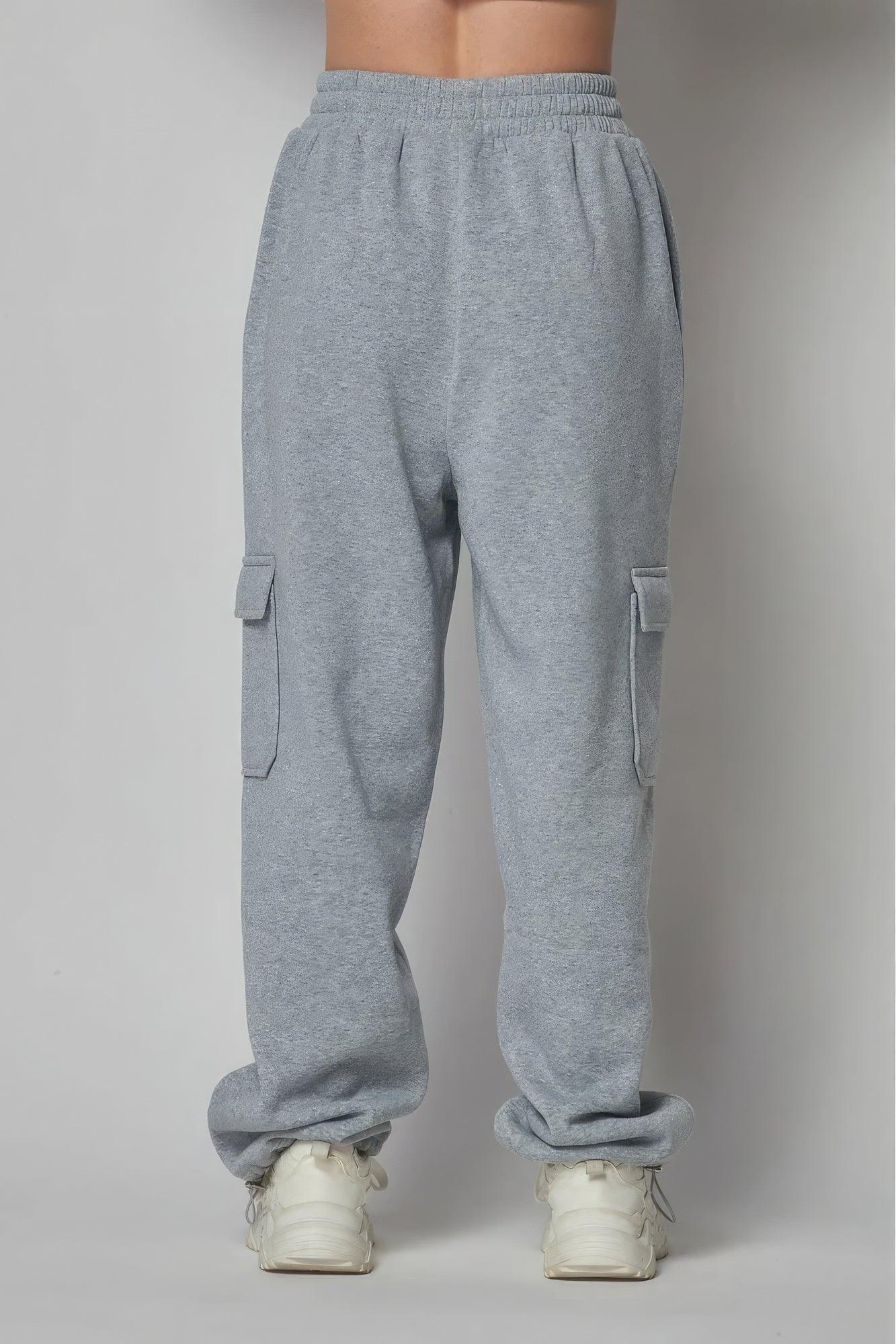 Fleece Lined Cargo Sweat Jogger Pants - Leur Beau Monde Boutique