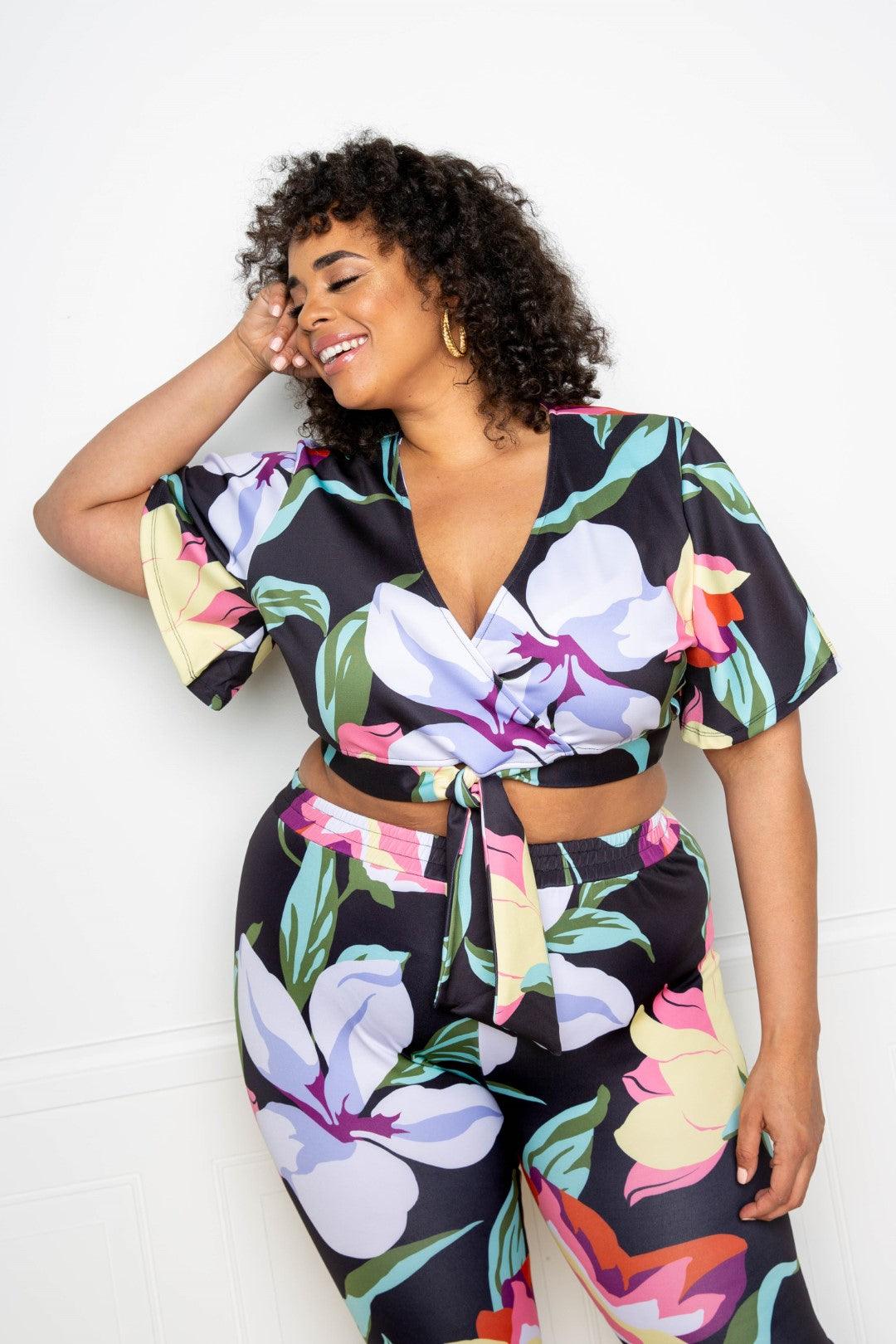 Flower Jogger & Top Set - Leur Beau Monde Boutique