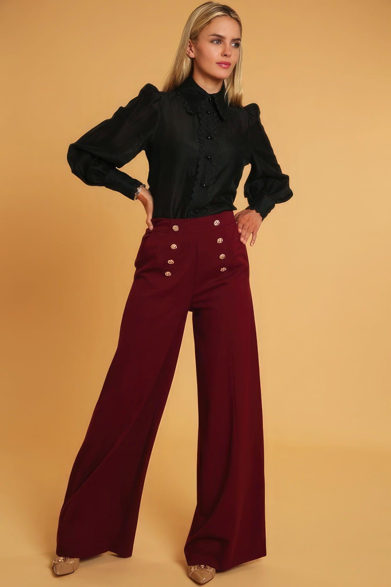 High Waisted Dressy Pants - Leur Beau Monde Boutique