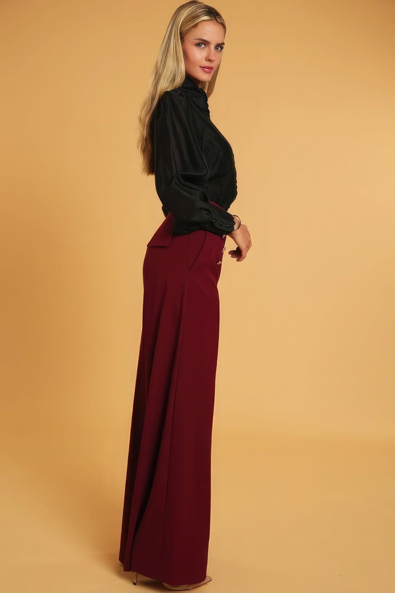 High Waisted Dressy Pants - Leur Beau Monde Boutique