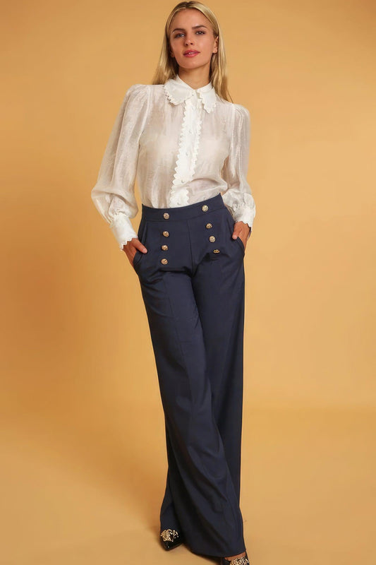 High Waisted Dressy Pants - Leur Beau Monde Boutique