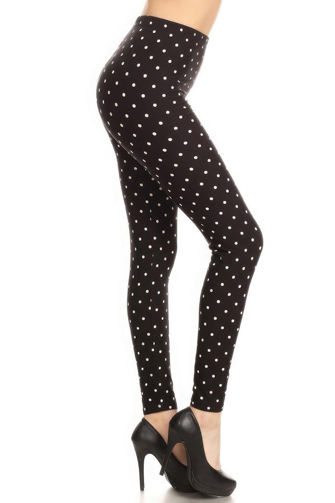 High Waisted Leggings With An Elastic Band - Leur Beau Monde Boutique