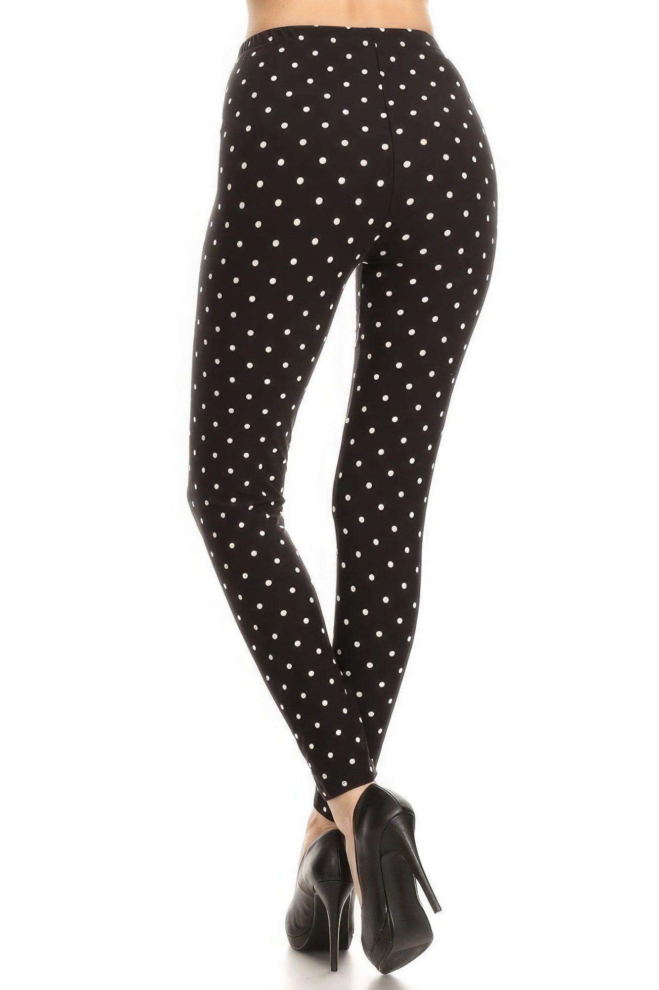 High Waisted Leggings With An Elastic Band - Leur Beau Monde Boutique