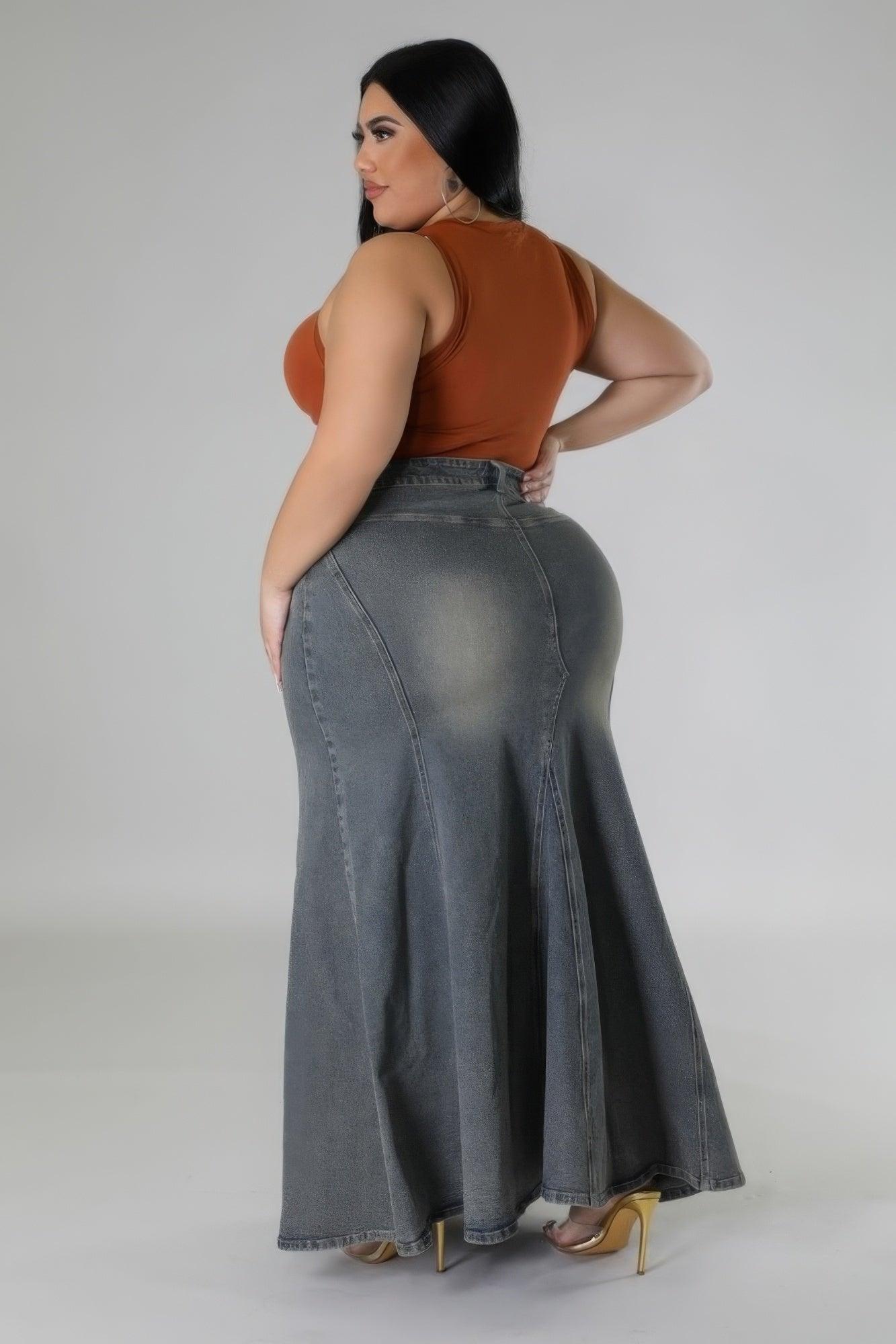 High-waisted Stretch Skirt - Leur Beau Monde Boutique