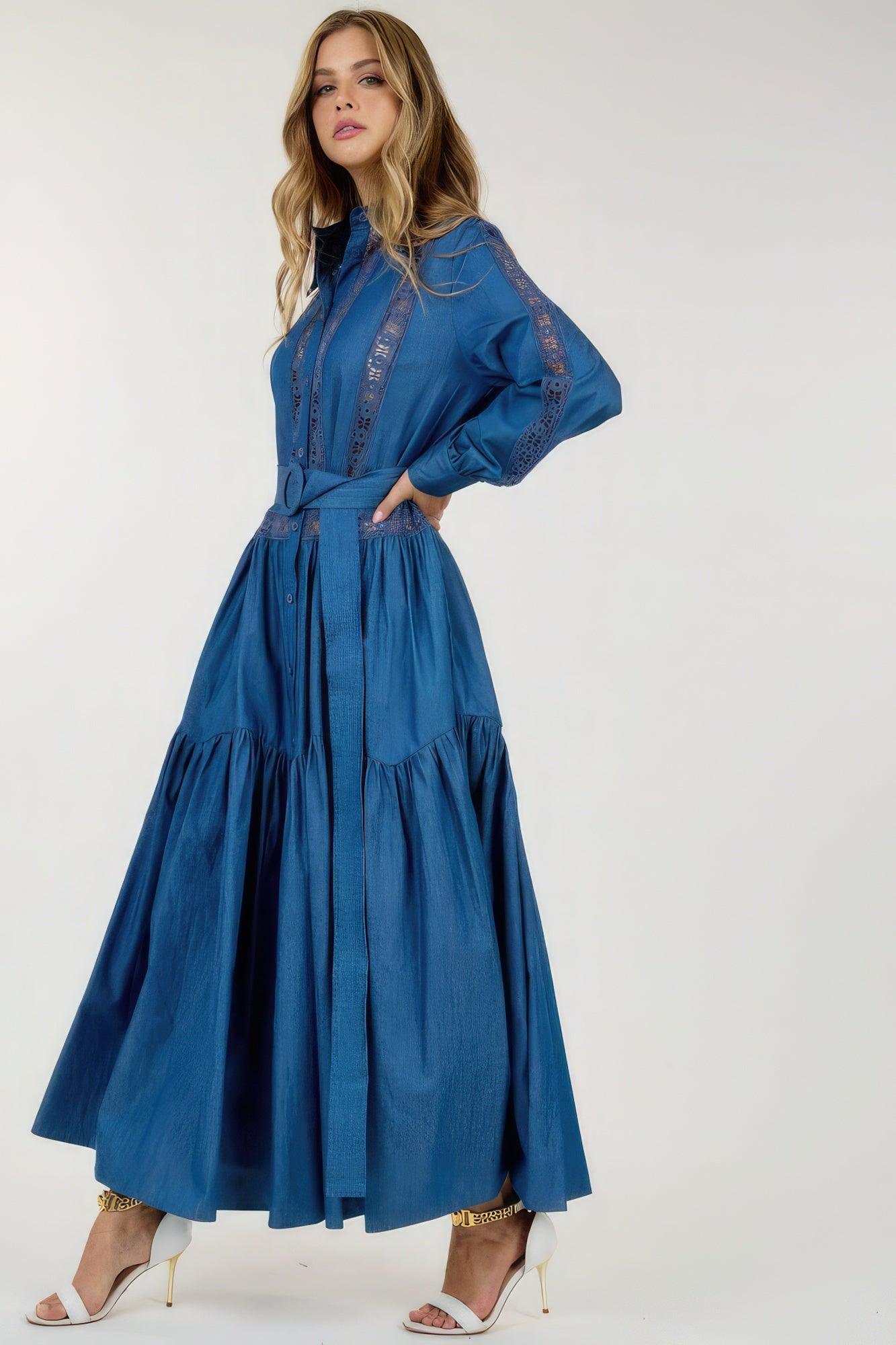 Long Sleeve Maxi Dress - Leur Beau Monde Boutique