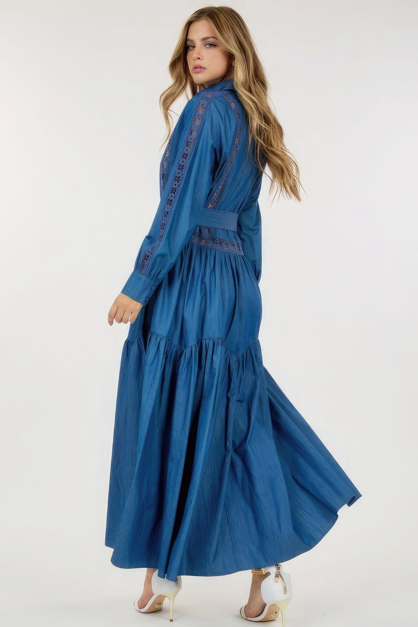 Long Sleeve Maxi Dress - Leur Beau Monde Boutique