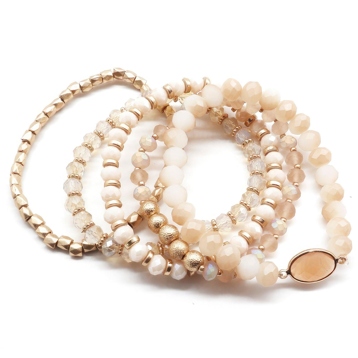 Multi Bead Stretch Bracelet Set - Leur Beau Monde Boutique