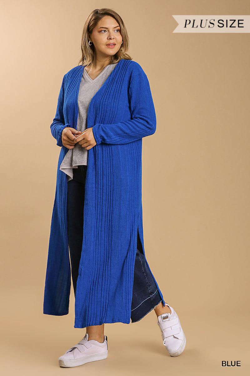 Open Front Long Body Cardigan - Leur Beau Monde Boutique