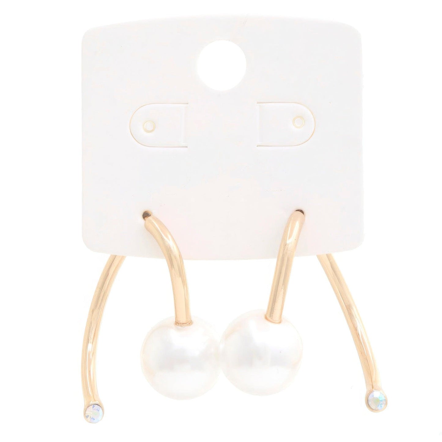 Pearl Bead Metal Earring - Leur Beau Monde Boutique