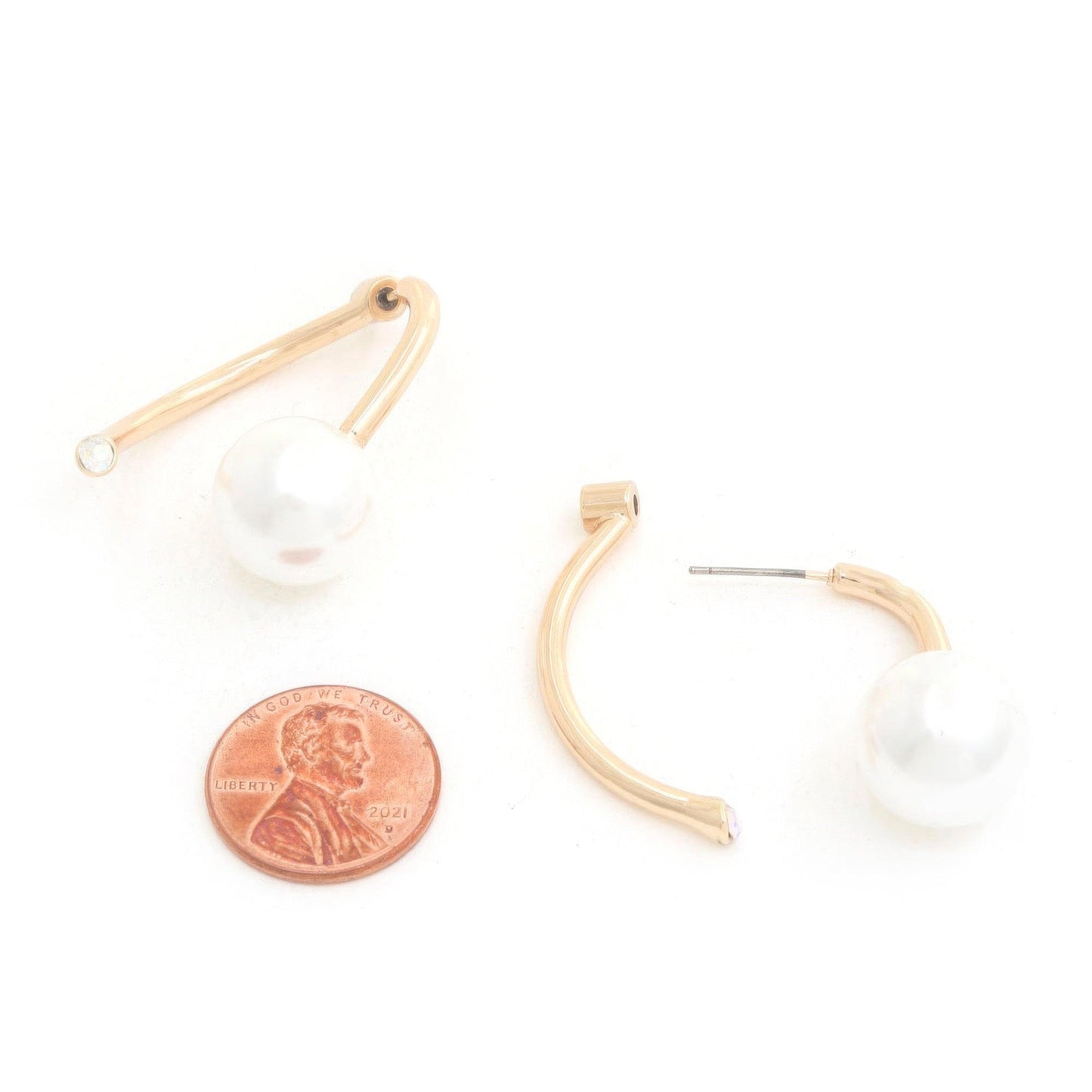 Pearl Bead Metal Earring - Leur Beau Monde Boutique