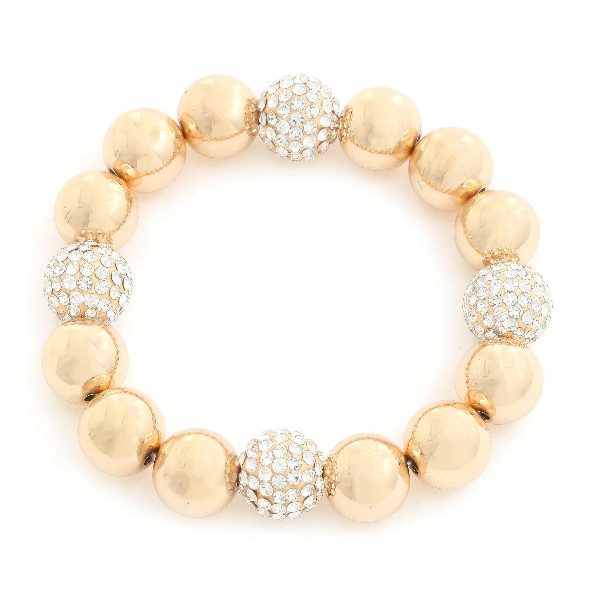 Rhinestone Ball Beaded Bracelet - Leur Beau Monde Boutique