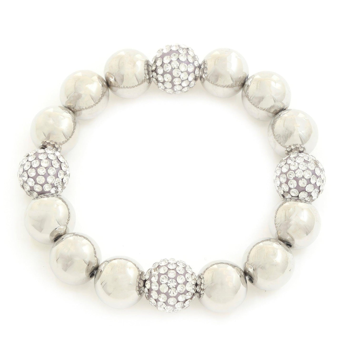 Rhinestone Ball Beaded Bracelet - Leur Beau Monde Boutique