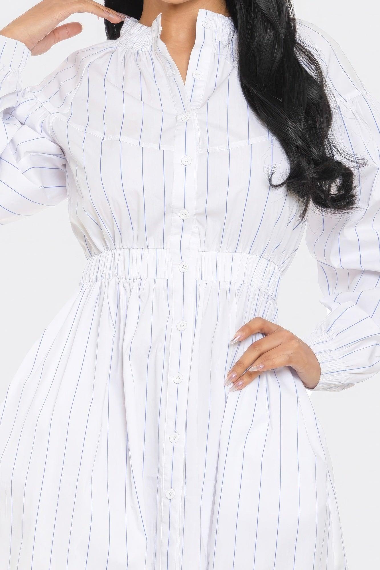 Striped Mini Dress - Leur Beau Monde Boutique