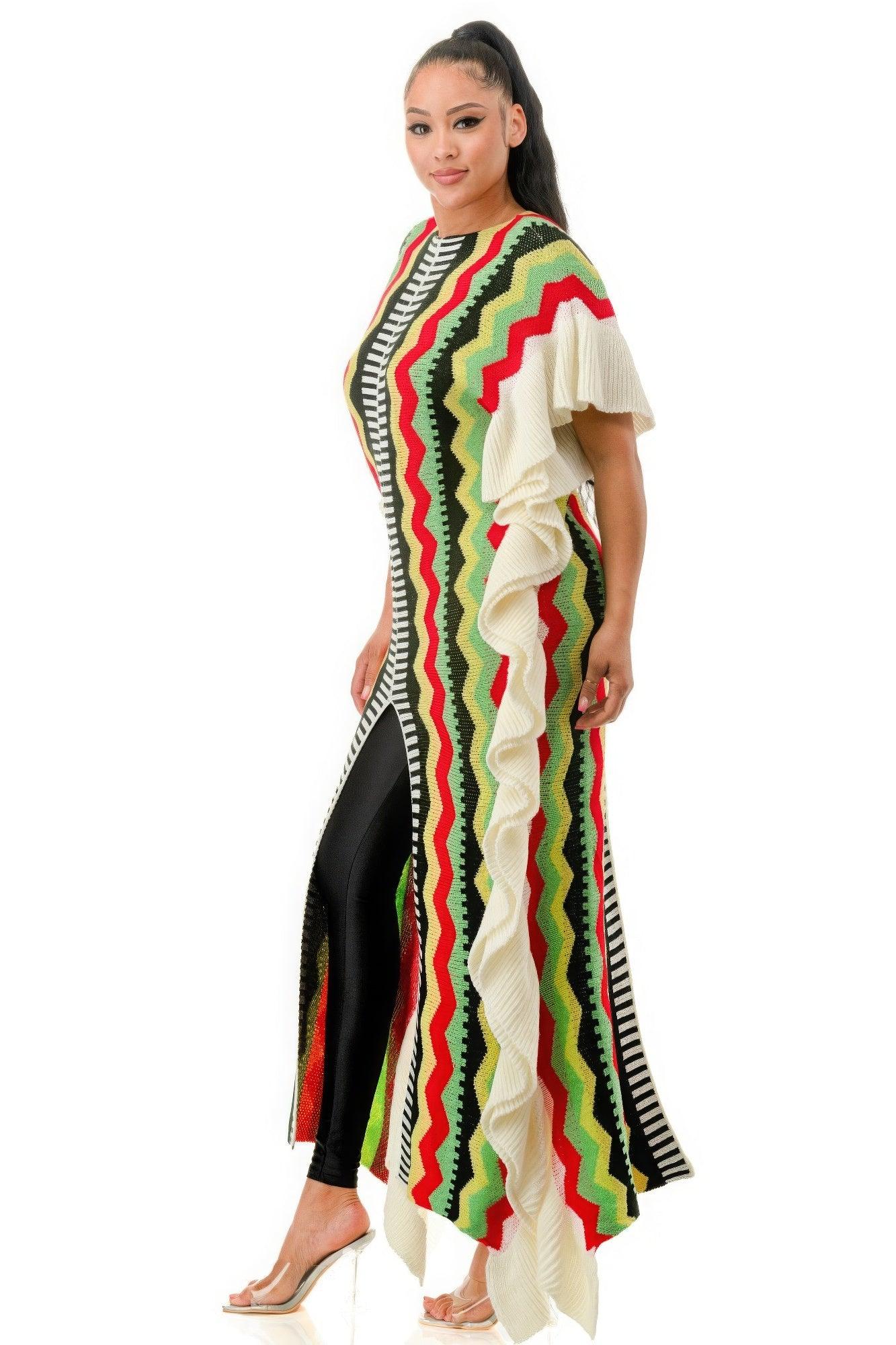 Thick Knit Tribal Dress - Leur Beau Monde Boutique