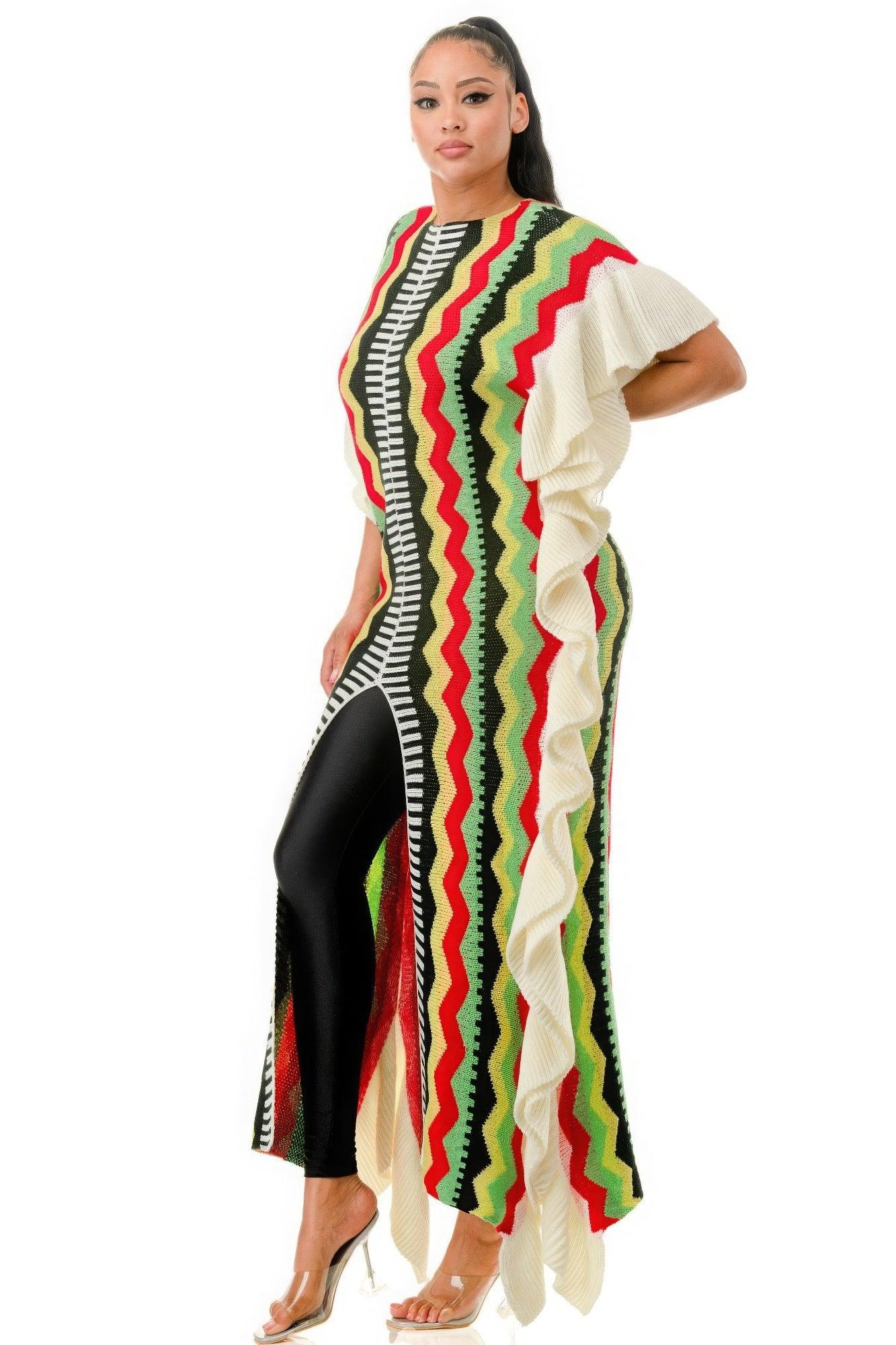 Thick Knit Tribal Dress - Leur Beau Monde Boutique