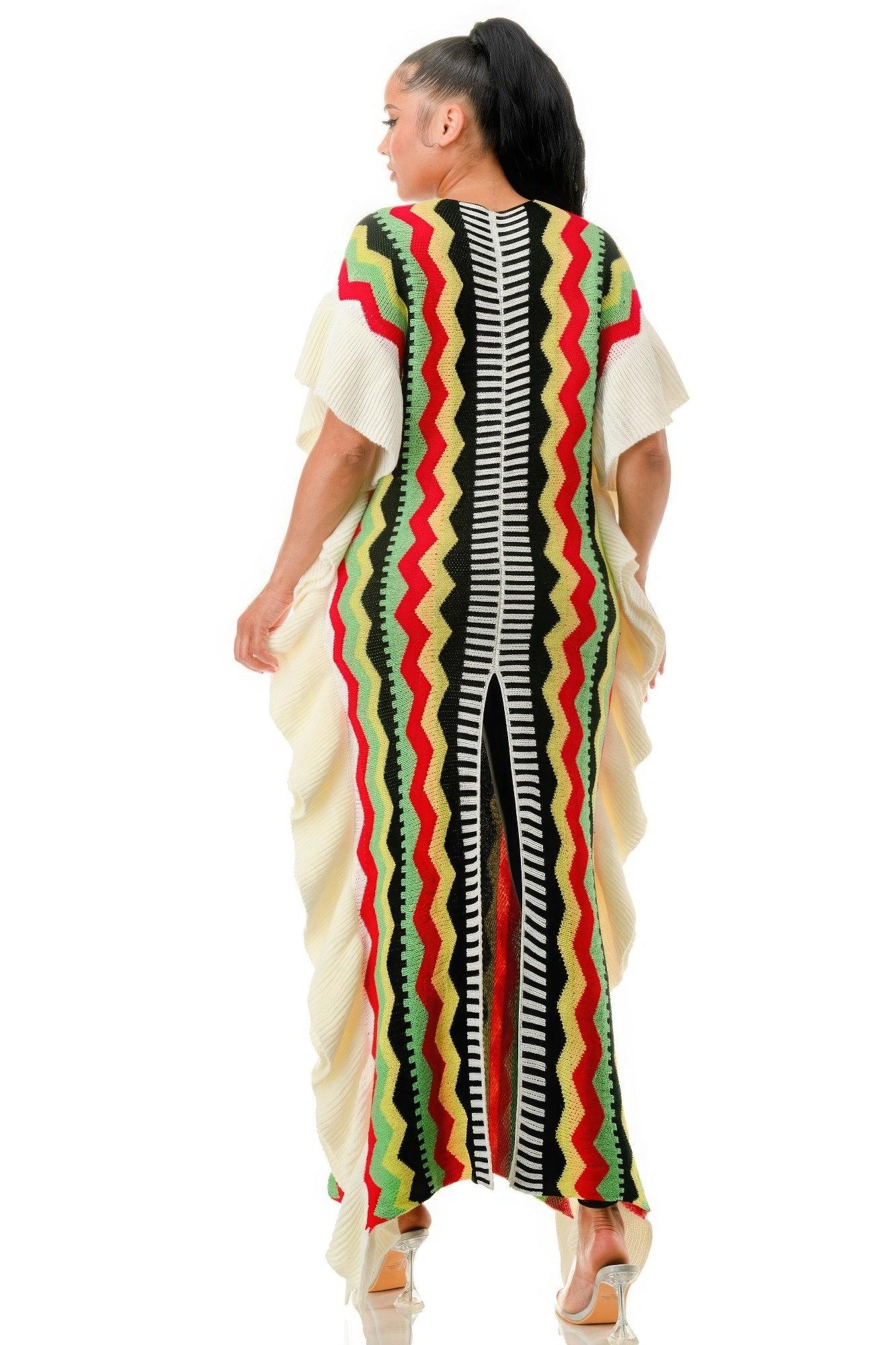 Thick Knit Tribal Dress - Leur Beau Monde Boutique