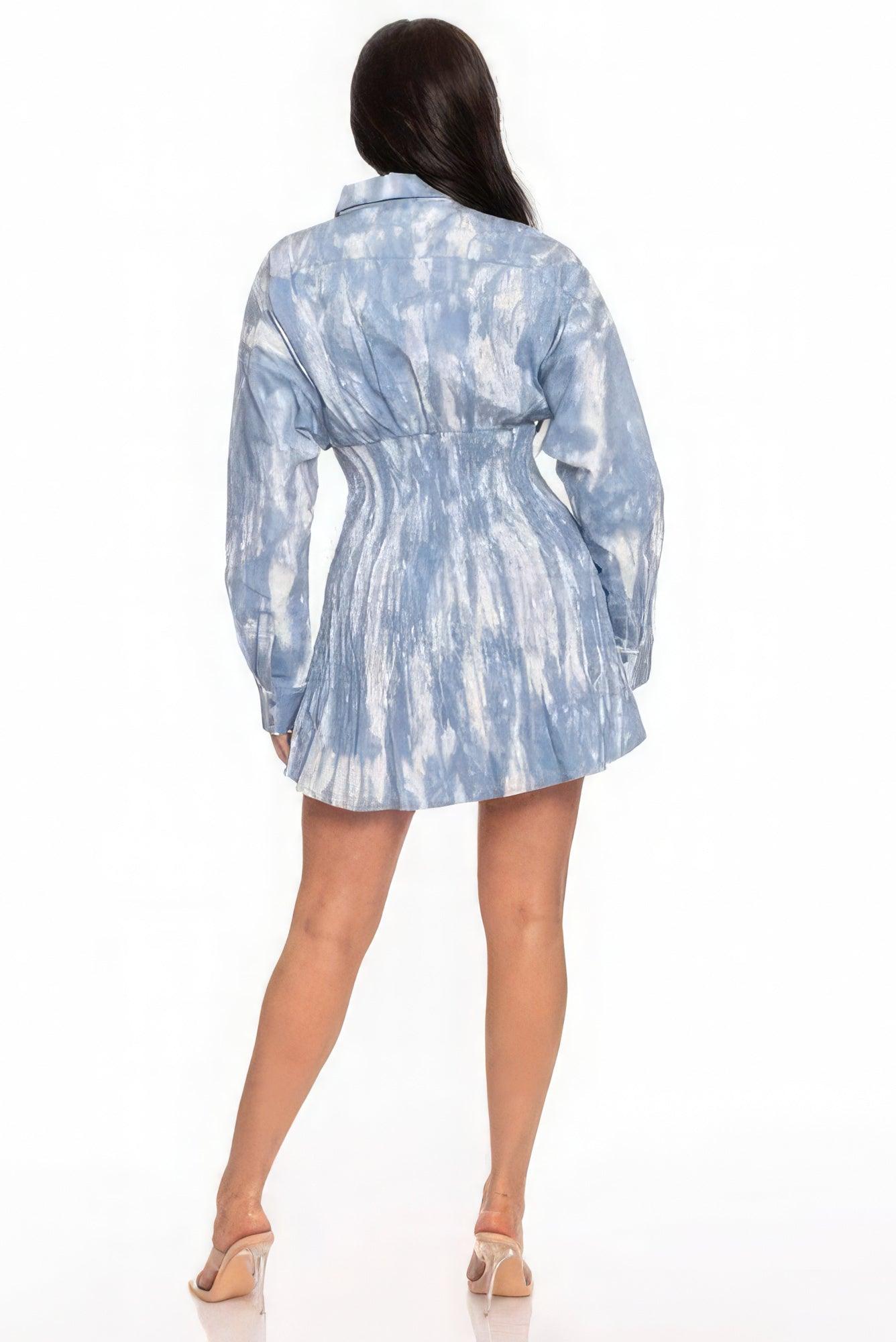 Tie Dye Mini Dress - Leur Beau Monde Boutique