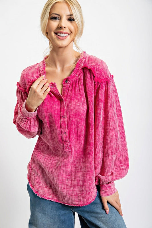 Washed Cotton Gauze Tunic - Leur Beau Monde Boutique