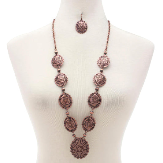 Western Oval Beaded Neckalce - Leur Beau Monde Boutique